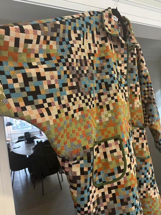 RED SKY Sought After & Sold Out Multicolour Pixel Maxi Coat - fits up to size 22 - Picture 8 of 16